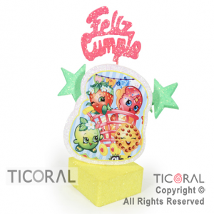 ADORNO CUBITO ECO FELIZ CUMPLE SHOPKINS TELGO x 1